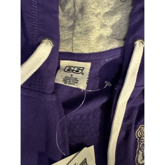 e5 Collegiate JM University Zip Up Hoodie Purple Women's Sz:S - Picture 9 of 10
